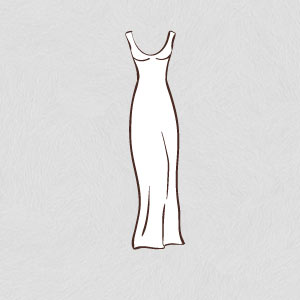 sheath wedding dress shape silhouette